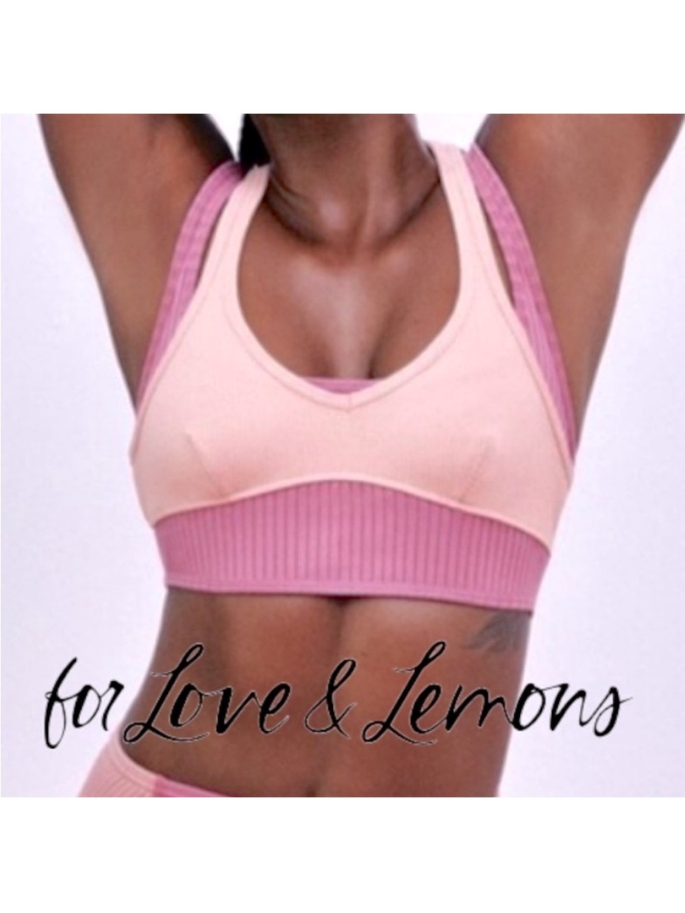 FOR LOVE & LEMONS | Romy Lounge Bra Rose Pink Sports Athletic Workout Yoga Beach